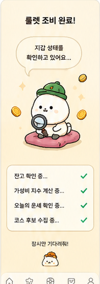 거지룰렛 룰렛 준비 디자인 화면
